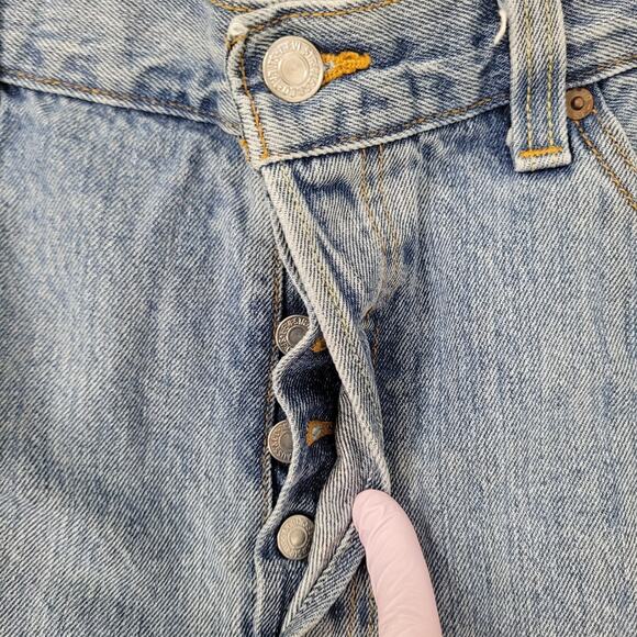 LEVIS Cut-Off Jeans Shorts Womens 14 34x5 High-Waist Jorts - Picture 2 of 13